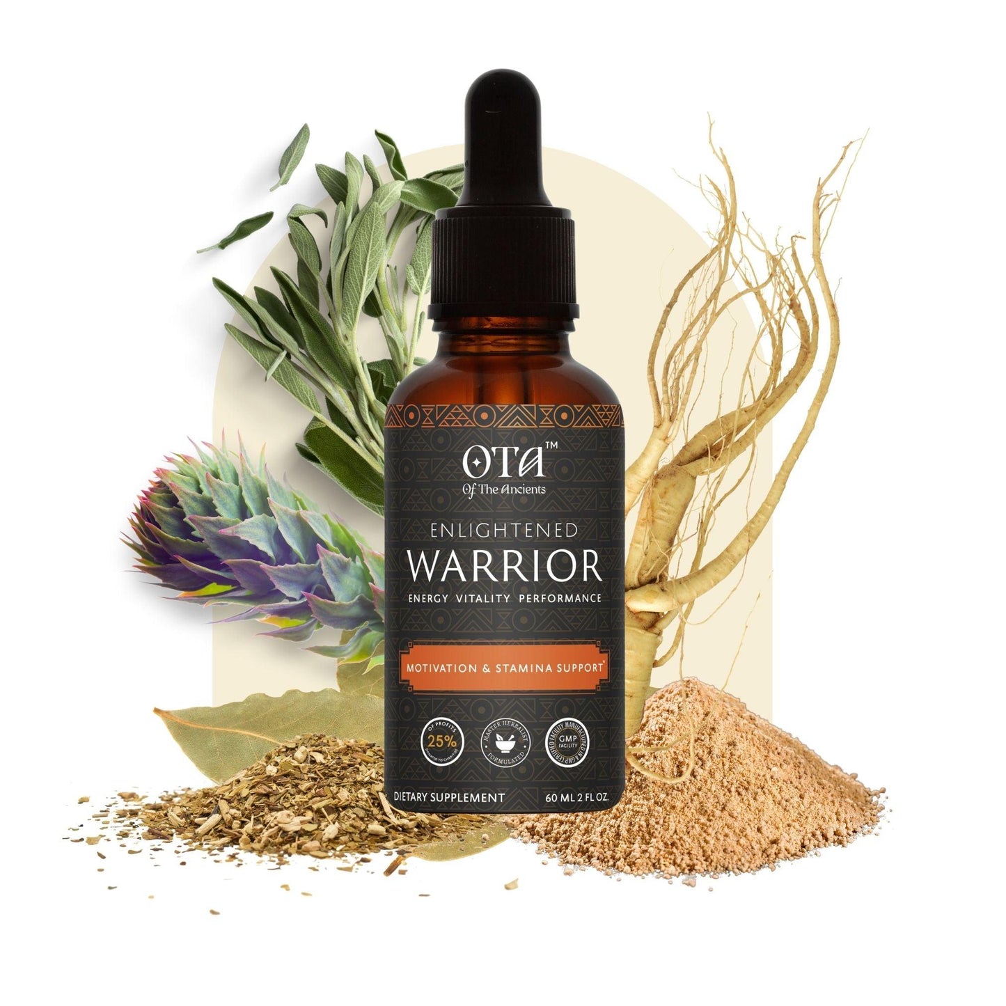 Enlightened Warrior herbal tincture official bottle photo