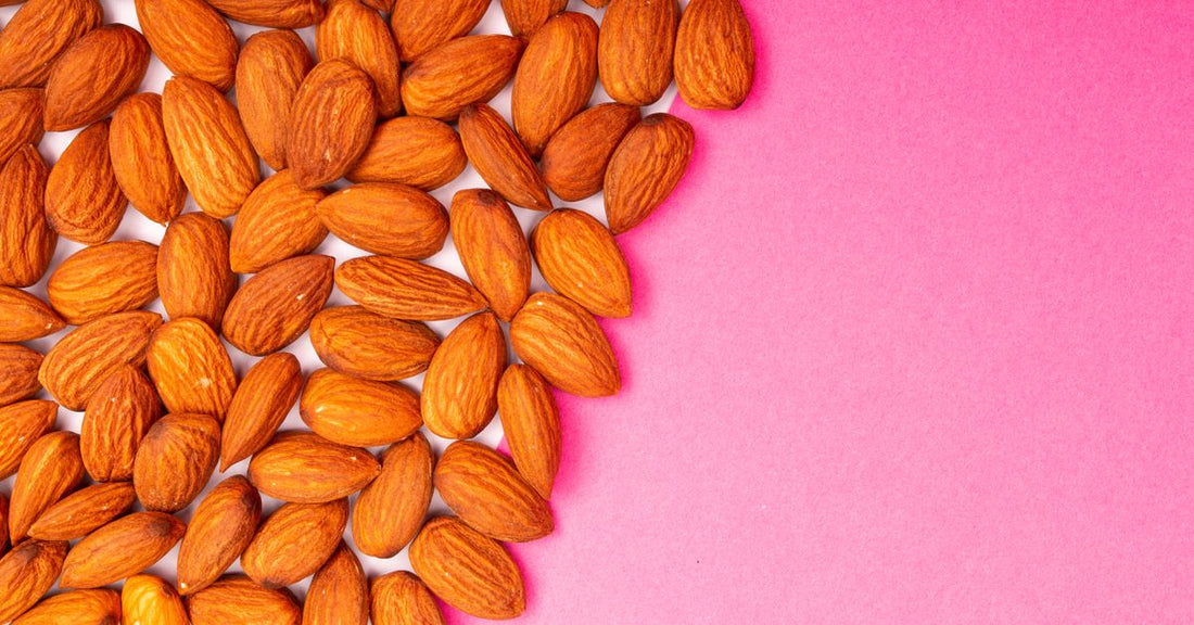 Close-up of almonds, a food high in magnesium