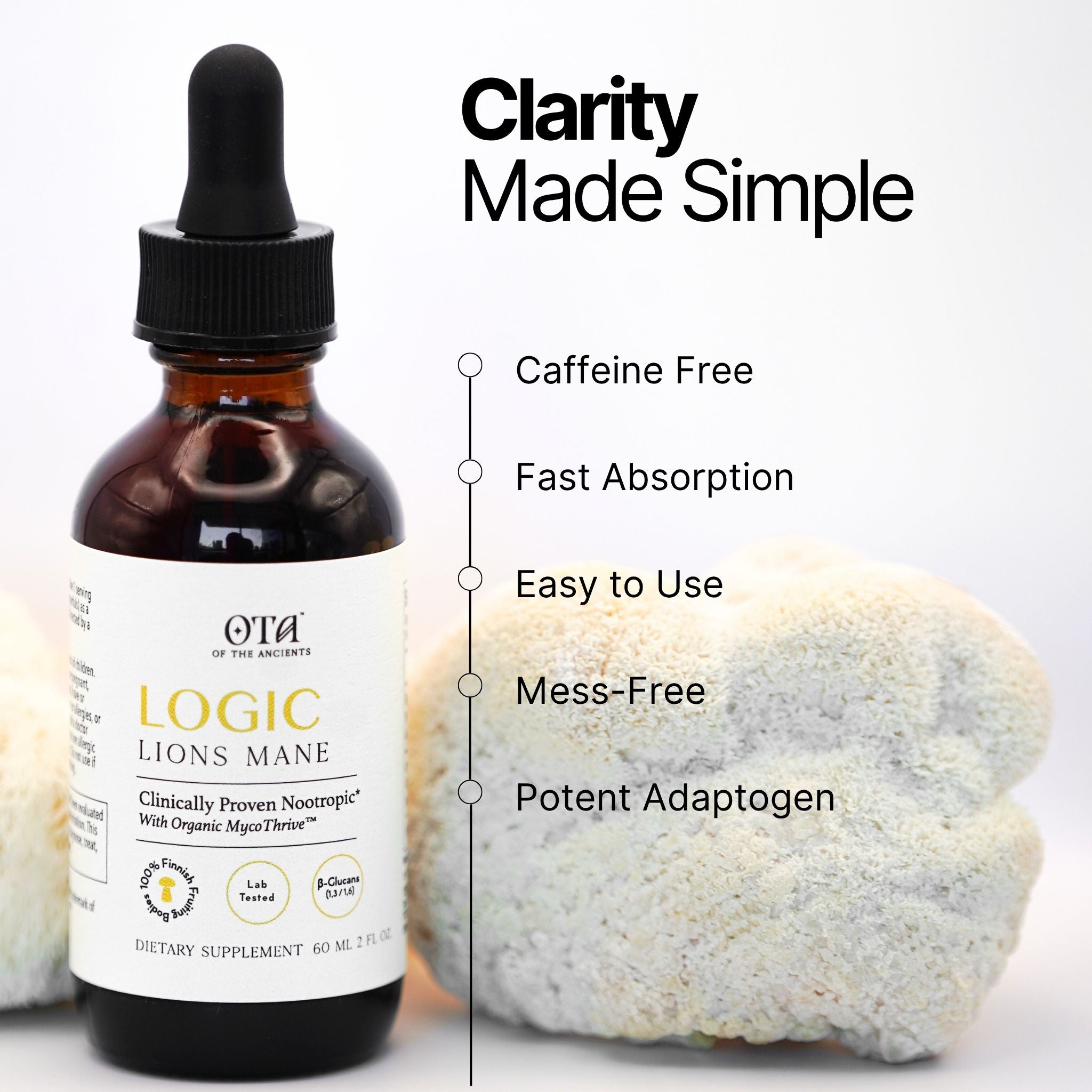 Logic Lion's Mane Nootropic with MycoThrive™ - Clinically Proven